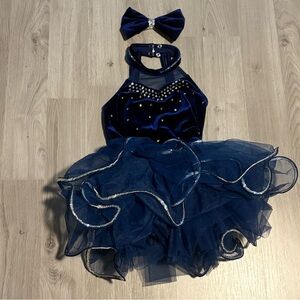 Girls ballet Dance Costume with Matching Bow
